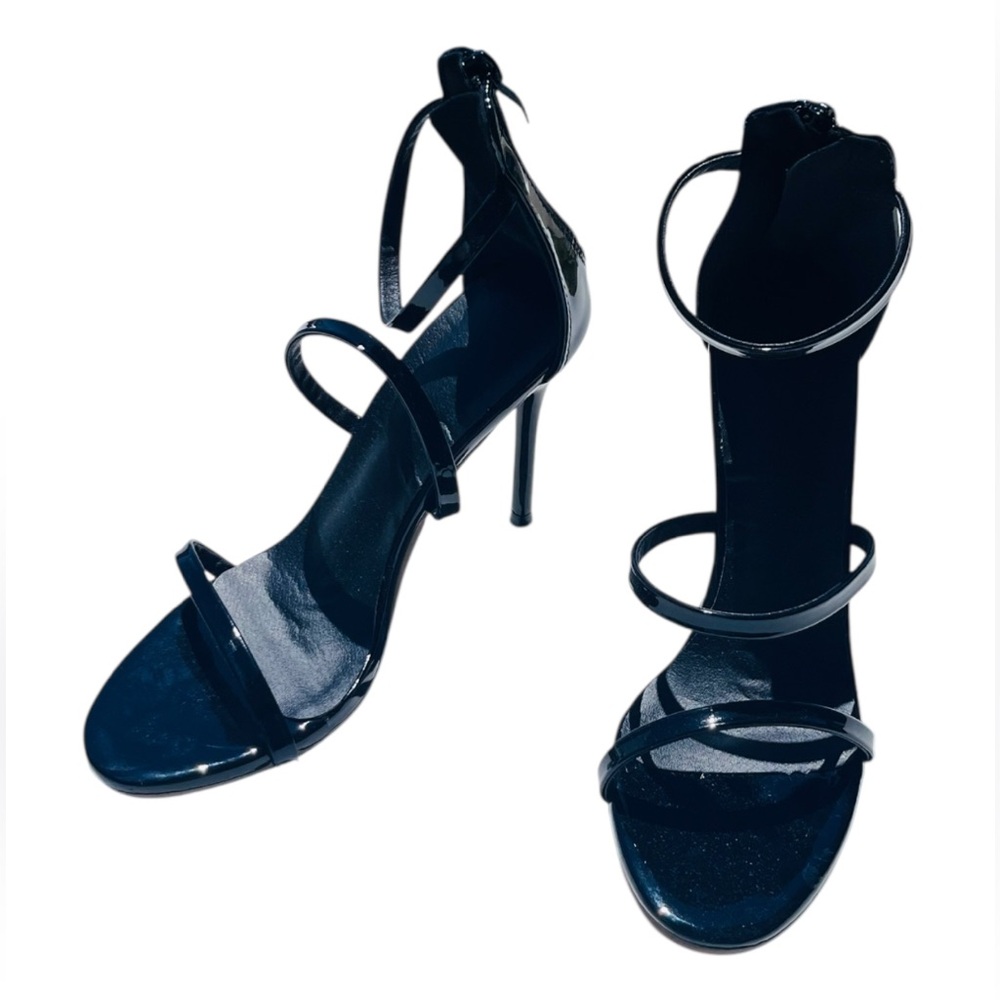 NWOT - Black Strappy Heels - Unknown Brand